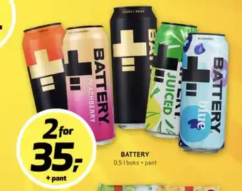 Bunnpris Battery energidrikk tilbud