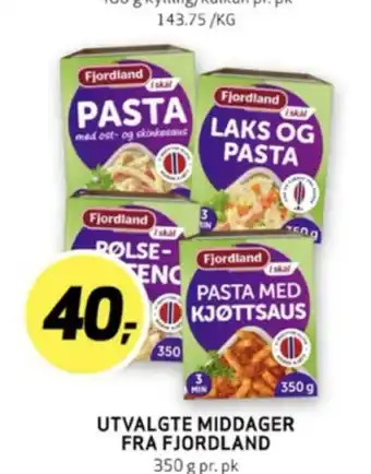 Bunnpris Fjordland laks og pasta tilbud