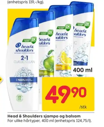 Rusta Head&shoulders shampoo tilbud