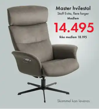 Fagmøbler Master hvilestol tilbud