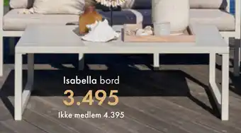 Fagmøbler Isabella bord tilbud