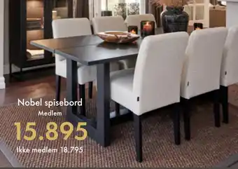 Fagmøbler Nobel spisebord tilbud