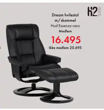 Fagmøbler Dream hvilestol m/skammel tilbud