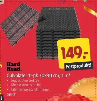 Jula Gulvplater 11-pk 30x30 cm, 1 m tilbud