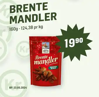 Holdbart BRENTE MANDLER tilbud