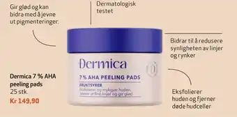 Apotek 1 Dermica 7 % AHA peeling pads tilbud