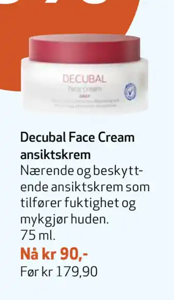 Apotek 1 Decubal Face Cream ansiktskrem tilbud
