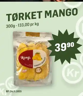Holdbart TØRKET MANGO tilbud