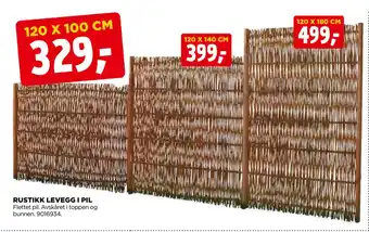 jem & fix RUSTIKK LEVEGG I PIL tilbud