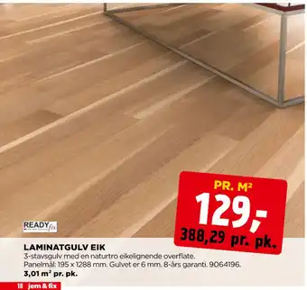 jem & fix LAMINATGULV EIK tilbud