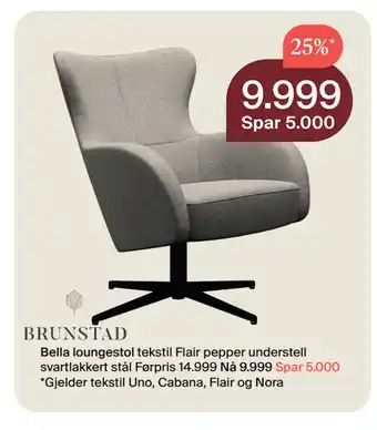 Møbelringen Bella loungestol tilbud