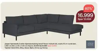 Møbelringen Jasper hjørnesofa 3 seter-hjørneavslutning tilbud