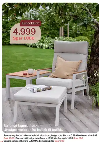 Møbelringen Sonora regulerbar hvilestol tilbud