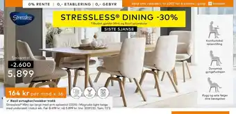 Skeidar Stressless Mint lav large med arm spisestol D200 tilbud