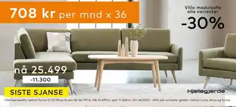 Skeidar Villa hjørnesofa tilbud