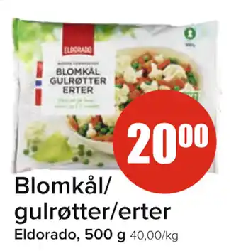 Spar Blomkål/ gulrøtter/erter tilbud