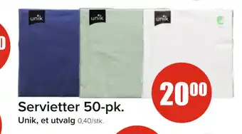 Spar Servietter 50-pk tilbud