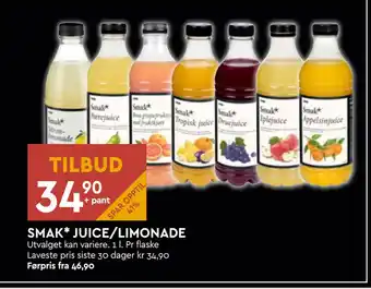 Coop Mega SMAK* JUICE/LIMONADE tilbud
