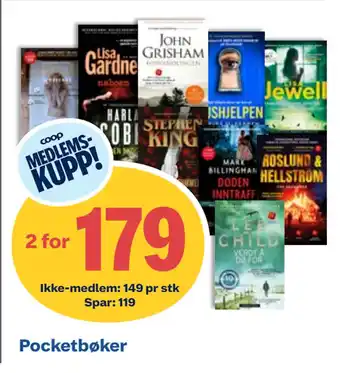 Coop Obs Pocketbøker tilbud
