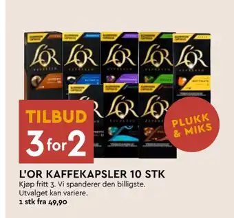 Coop Mega L’OR KAFFEKAPSLER 10 STK tilbud