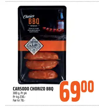 Coop Obs CARSODO CHORIZO BBQ tilbud