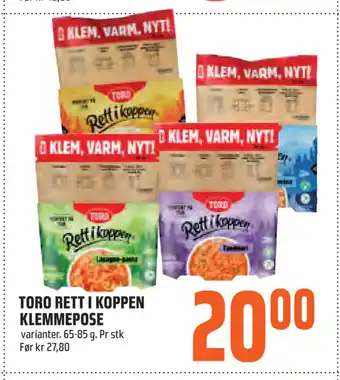 Coop Obs TORO RETT I KOPPEN KLEMMEPOSE tilbud