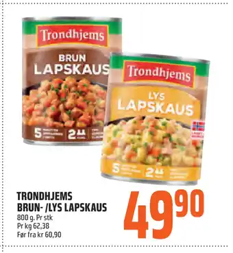 Coop Obs TRONDHJEMS BRUN- /LYS LAPSKAUS tilbud