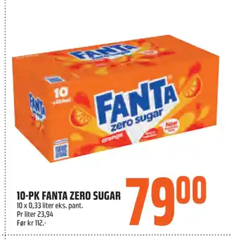Coop Obs 10-PK FANTA ZERO SUGAR tilbud