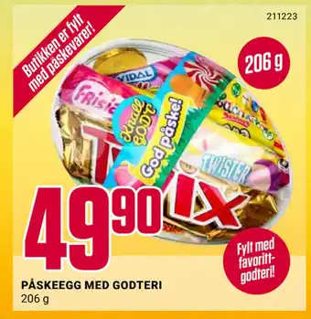 Europris PÅSKEEGG MED GODTERI tilbud