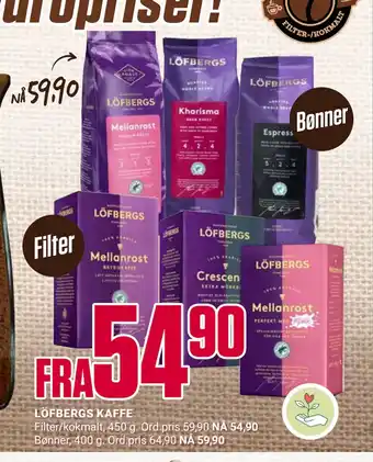 Europris LÖFBERGS KAFFE tilbud
