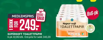 Europris SUPERSOFT TOALETTPAPIR tilbud
