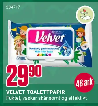 Europris VELVET TOALETTPAPIR tilbud