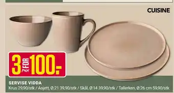 Europris SERVISE VIDDA tilbud