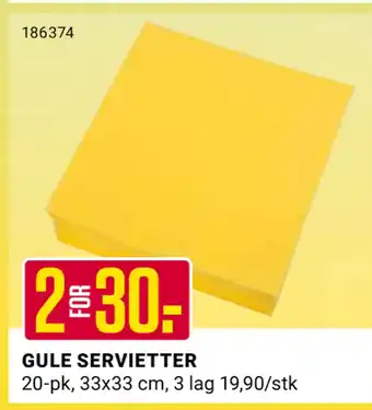 Europris GULE SERVIETTER tilbud