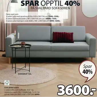 JYSK SVALBARD SOFA tilbud