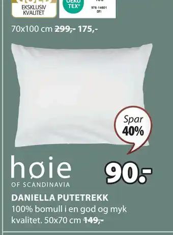 JYSK DANIELLA PUTETREKK tilbud