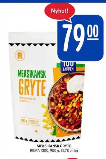 Rema 1000 MEKSIKANSK GRYTE tilbud
