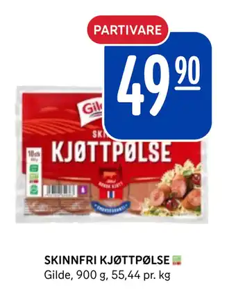 Rema 1000 SKINNFRI KJØTTPØLSE tilbud