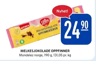 Rema 1000 MELKESJOKOLADE OPPFINNER tilbud