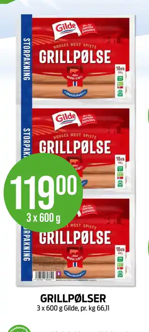 Kiwi GRILLPØLSER tilbud