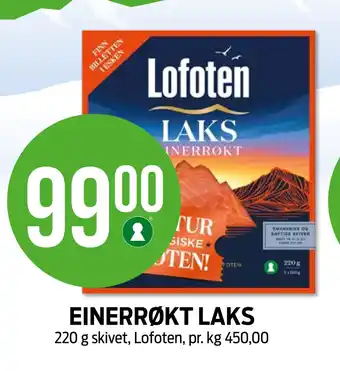 Kiwi EINERRØKT LAKS tilbud