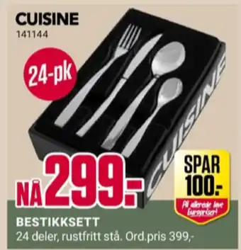 Europris Cuisine bestikk tilbud