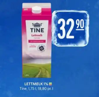 Rema 1000 Tine lettmelk 1,0% tilbud
