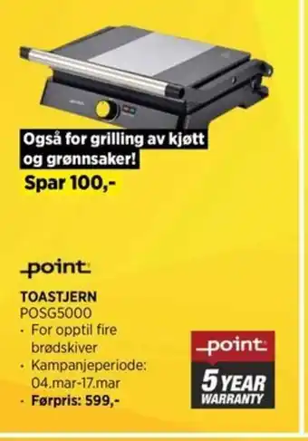 POWER TOASTJERN POSG5000 tilbud