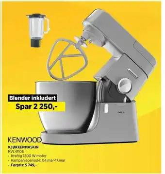 POWER KJØKKENMASKIN KVL4110S tilbud
