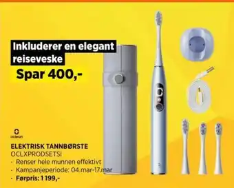 POWER ELEKTRISK TANNBØRSTE OCLXPRODSETSI tilbud