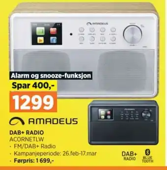POWER DAB+ RADIO ACORNETLW tilbud