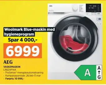POWER AEG VASKEMASKIN LR624P14A tilbud