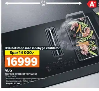 POWER TOPP MED INTEGRERT VENTILATOR CCS84751CB tilbud