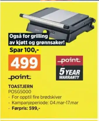 POWER TOASTJERN POSG5000 tilbud